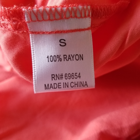 Francesca’s Dizzy Lizzy Paperbag Shorts Neon Coral - Picture 5 of 9